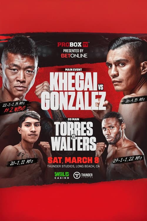 Постер: Arnold Khegai vs. Joet Gonzalez