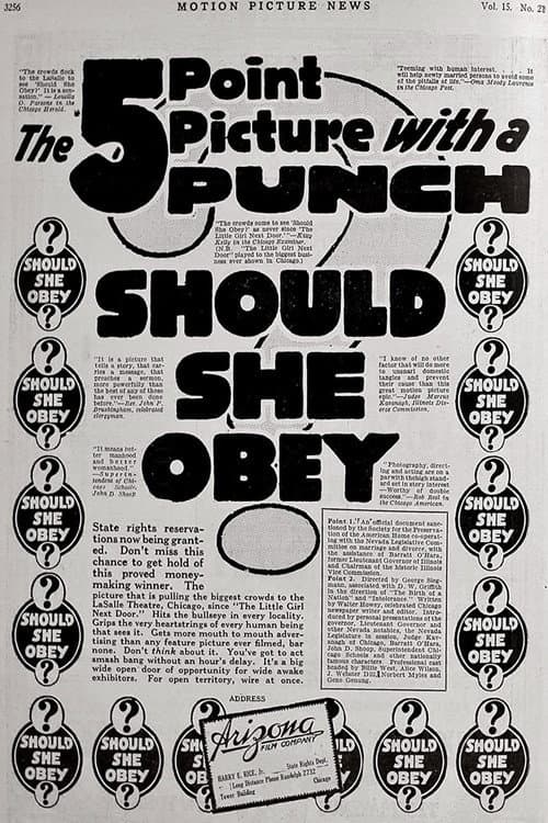 Постер: Should She Obey?