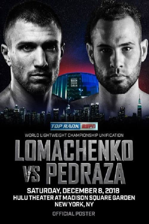 Постер: Vasyl Lomachenko vs. Jose Pedraza