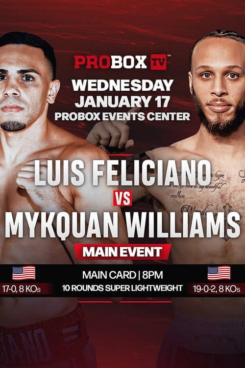 Постер: Luis Feliciano vs. Mykquan Williams