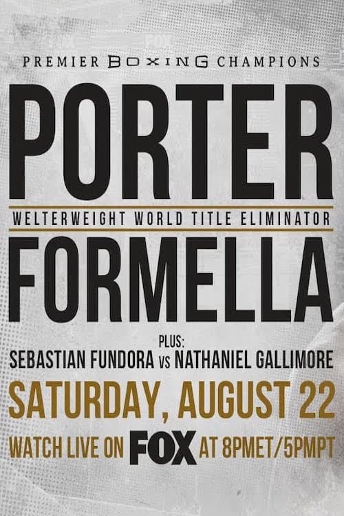 Постер: Shawn Porter vs. Sebastian Formella