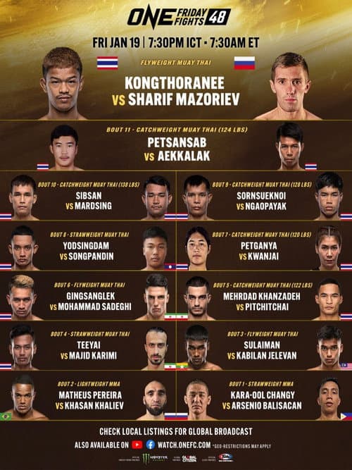 Постер: ONE Friday Fights 48: Kongthoranee vs. Mazoriev