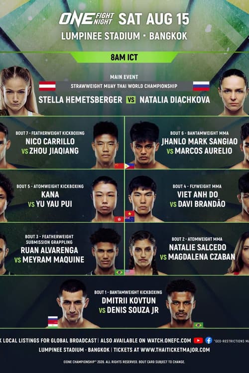 Постер: ONE Fight Night 46: Hemetsberger vs. Diachkova