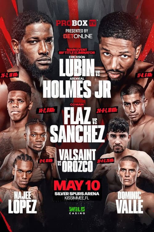 Постер: Erickson Lubin vs. Ardreal Holmes Jr
