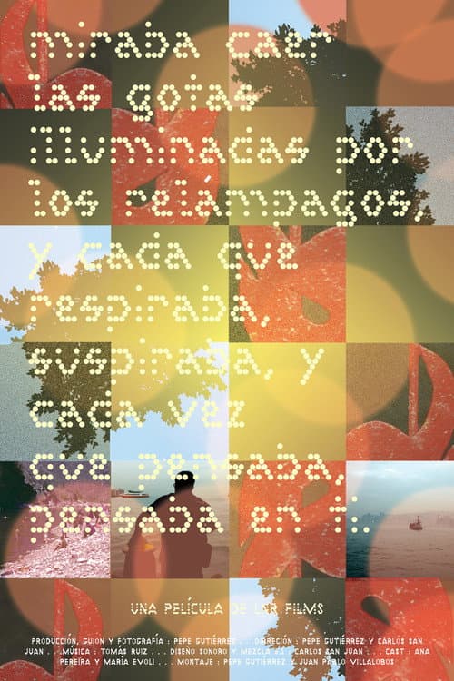 Постер: Miraba caer las gotas iluminadas por los relámpagos, y cada que respiraba suspiraba, y cada vez que pensaba, pensaba en ti