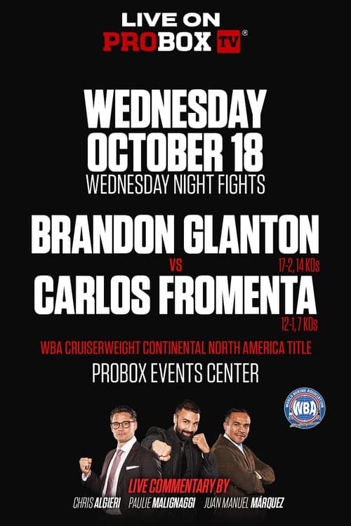 Постер: Brandon Glanton vs. Carlos Fromenta