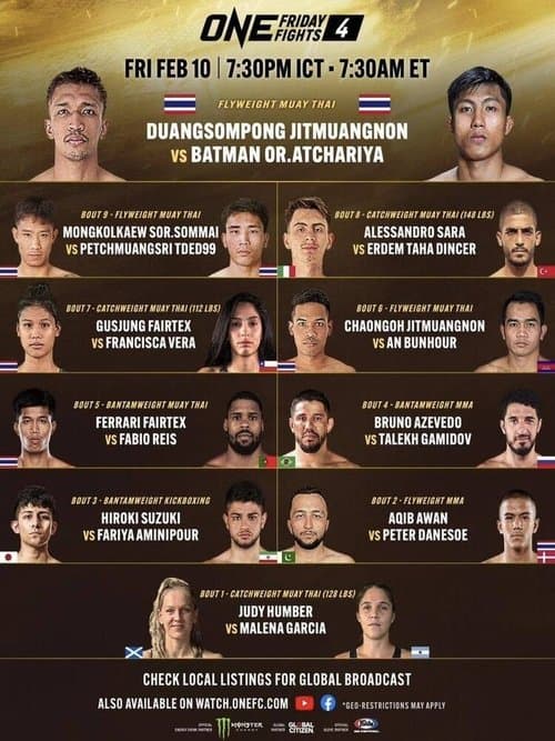 Постер: ONE Friday Fights 4: Duangsompong vs. Batman