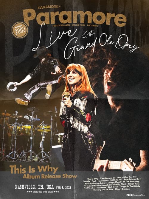 Постер: Paramore: Live at the Grand Ole Opry