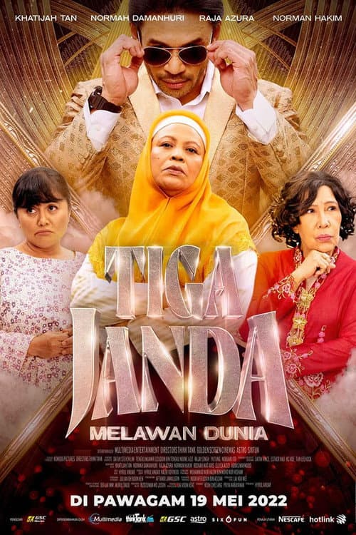 Постер: Sinposis Filem Tiga Janda Melawan Dunia
