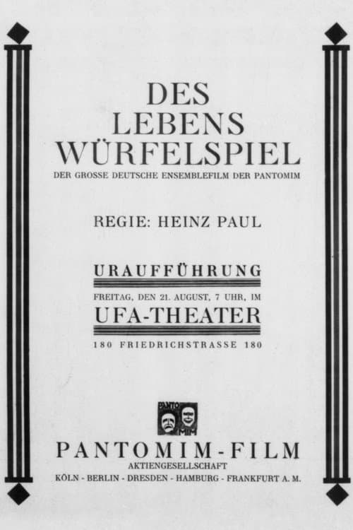 Постер: Des Lebens Würfelspiel