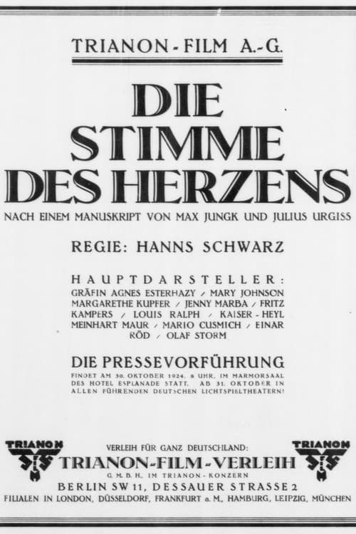 Постер: Die Stimme des Herzens