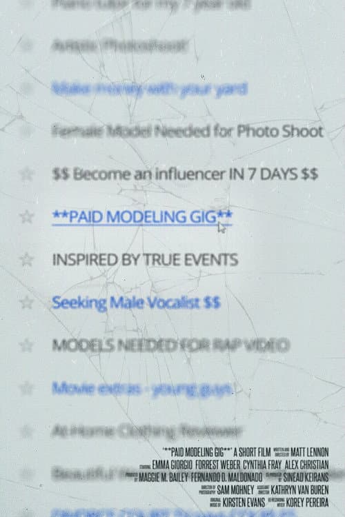 Постер: **PAID MODELING GIG**