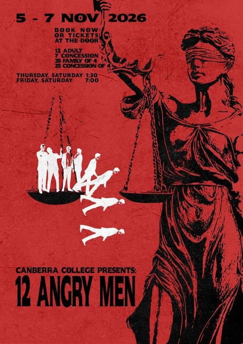 Постер: Canberra College S2 2026 Production: 12 Angry Men