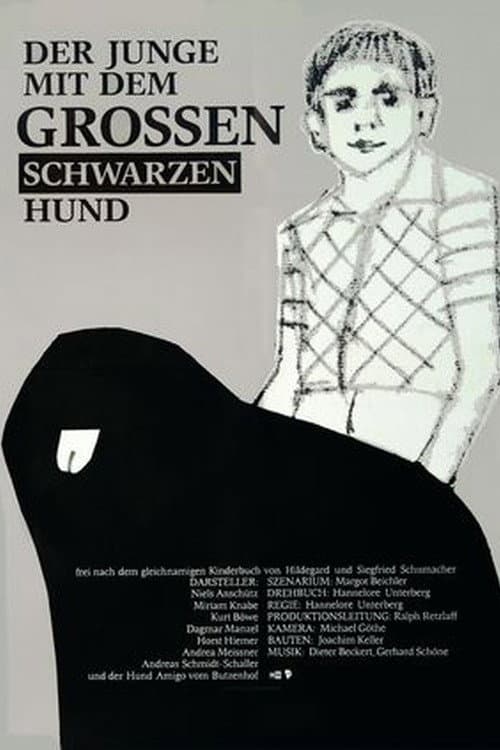 Постер: Der Junge mit dem großen schwarzen Hund