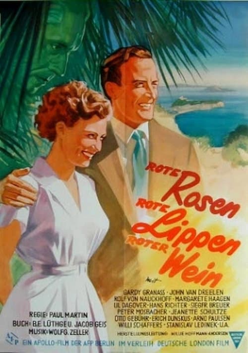 Постер: Rote Rosen, rote Lippen, roter Wein
