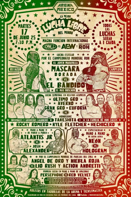 Постер: CMLL Martes Populares - CMLL vs. AEW/ROH
