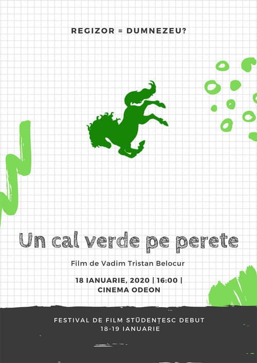 Постер: Un cal verde pe perete