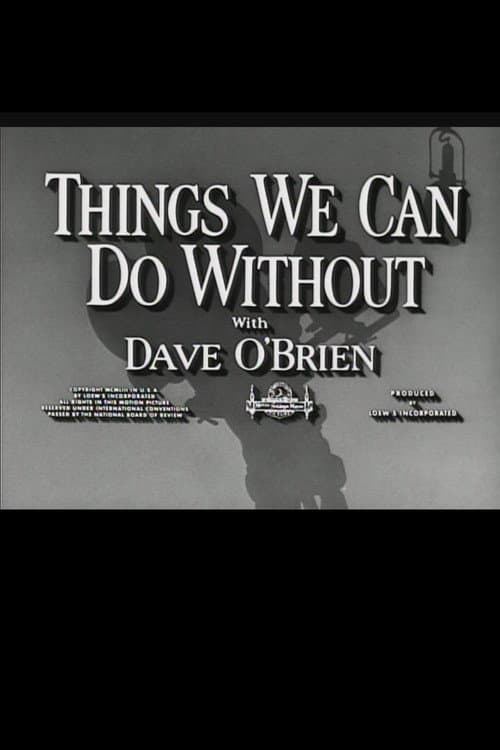 Постер: Things We Can Do Without
