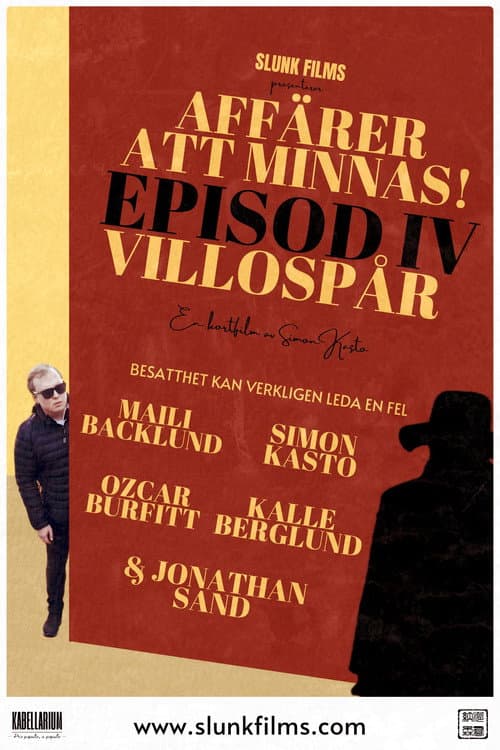 Постер: Affärer att minnas! - Episod IV: Villospår