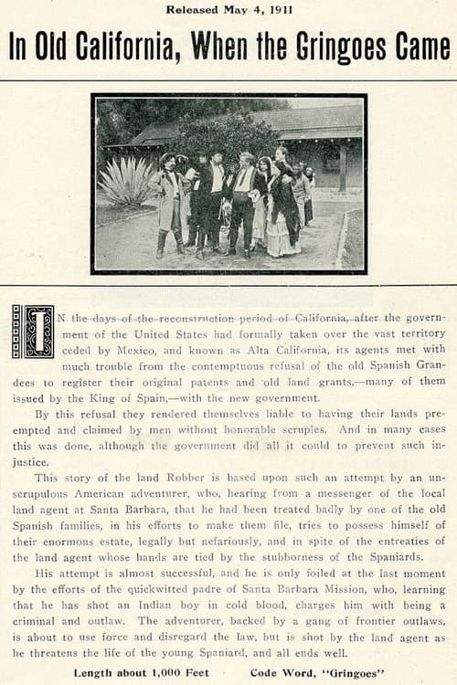 Постер: In Old California When the Gringos Came