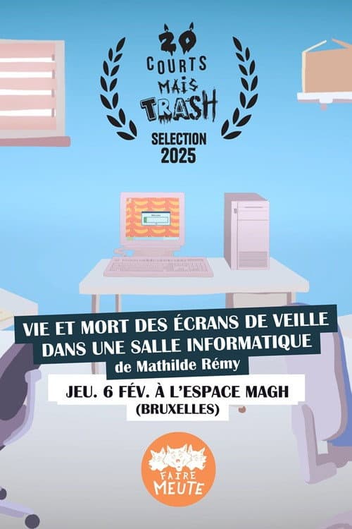 Постер: Vie et Mort des écrans de veille dans une salle informatique