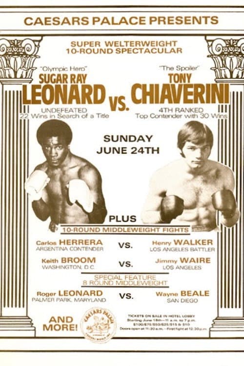 Постер: Sugar Ray Leonard vs. Tony Chiaverini