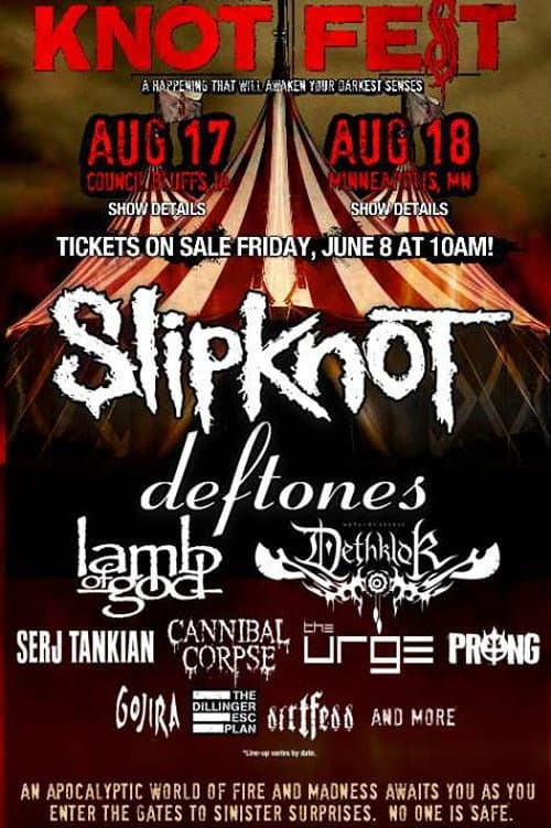 Постер: Slipknot - Live at Knotfest Minneapolis 2012