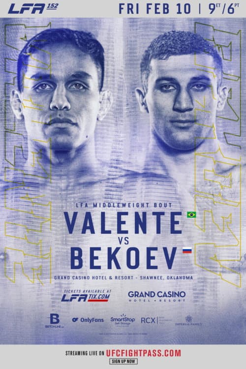 Постер: LFA 152: Valente vs. Bekoev