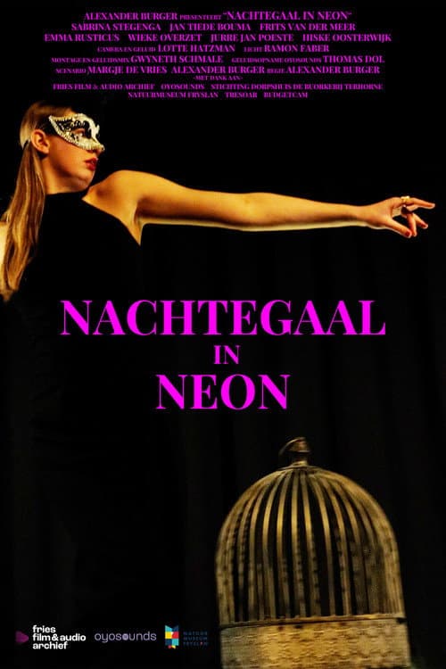 Постер: Nachtegaal in neon