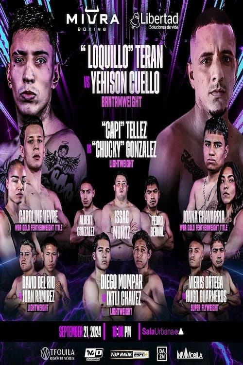 Постер: Andres Teran vs. Yehison Cuello