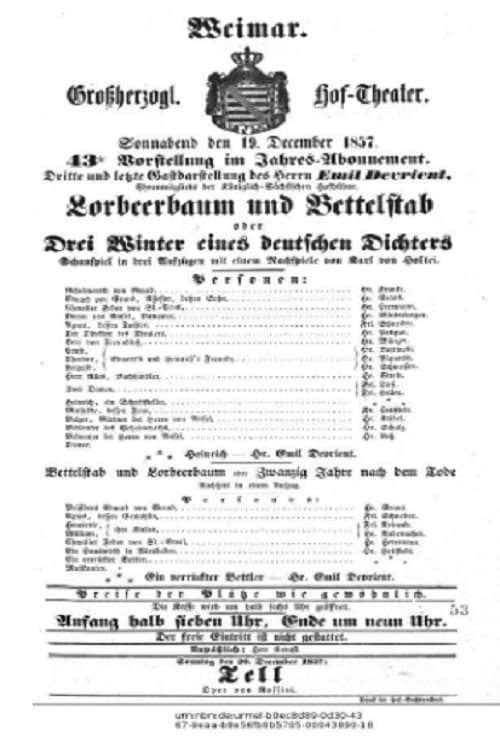 Постер: Lorbeerbaum und Bettelstab