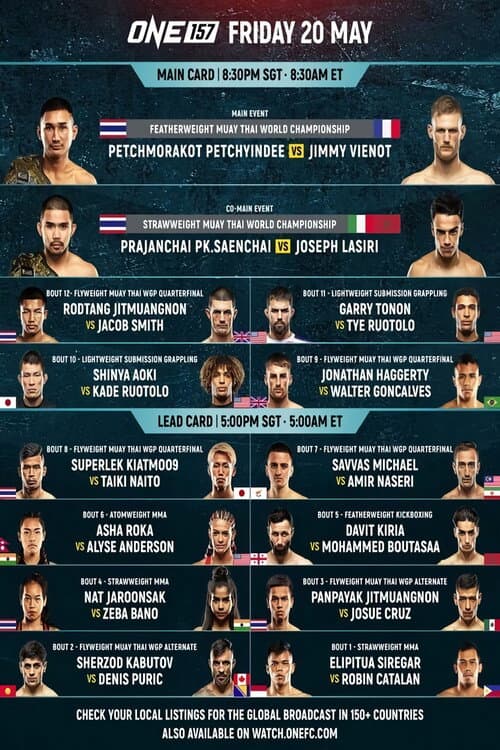 Постер: ONE Championship 157: Petchmorakot vs. Vienot
