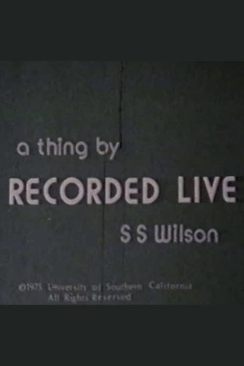 Постер: Recorded Live